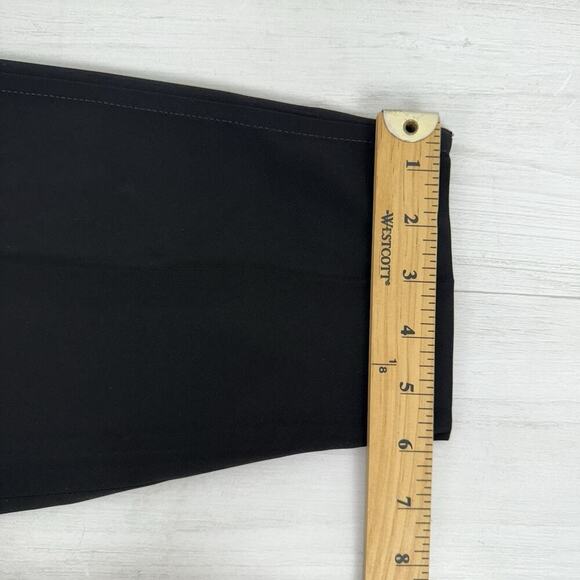 AKRIS Punto Trouser Dress Pants Womens 14 Black Crepe Tapered Leg Minimalist - Picture 15 of 16